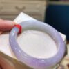 🌸 濃豔粉紫羅蘭正圈手鐲｜天然緬甸玉A貨 🌸