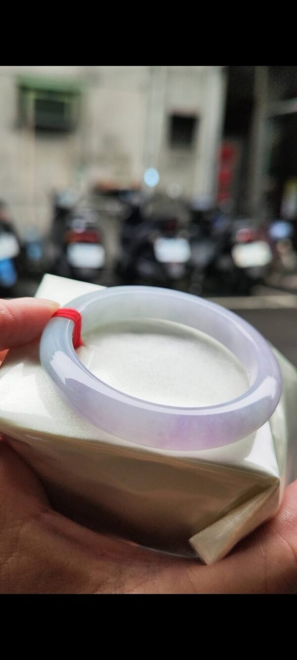 🌸 濃豔粉紫羅蘭正圈手鐲｜天然緬甸玉A貨 🌸