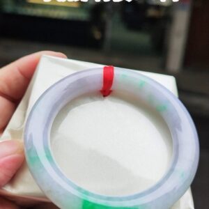 🌸 粉紫羅蘭春彩正圈圓骨胖胖鐲｜天然緬甸玉A貨 🌸