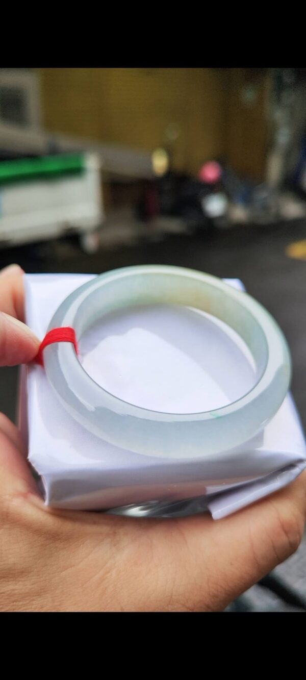 ✨  放光玻璃種三彩 正圈厚庄手鐲💚 天然緬甸玉A貨