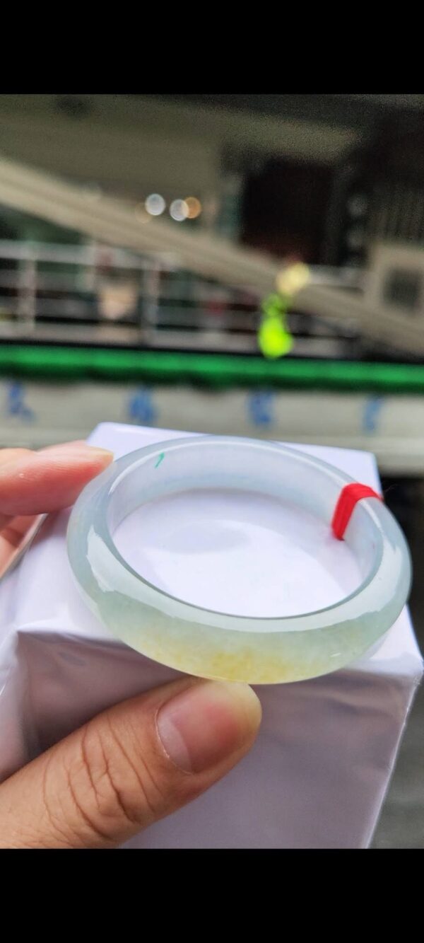 ✨  放光玻璃種三彩 正圈厚庄手鐲💚 天然緬甸玉A貨