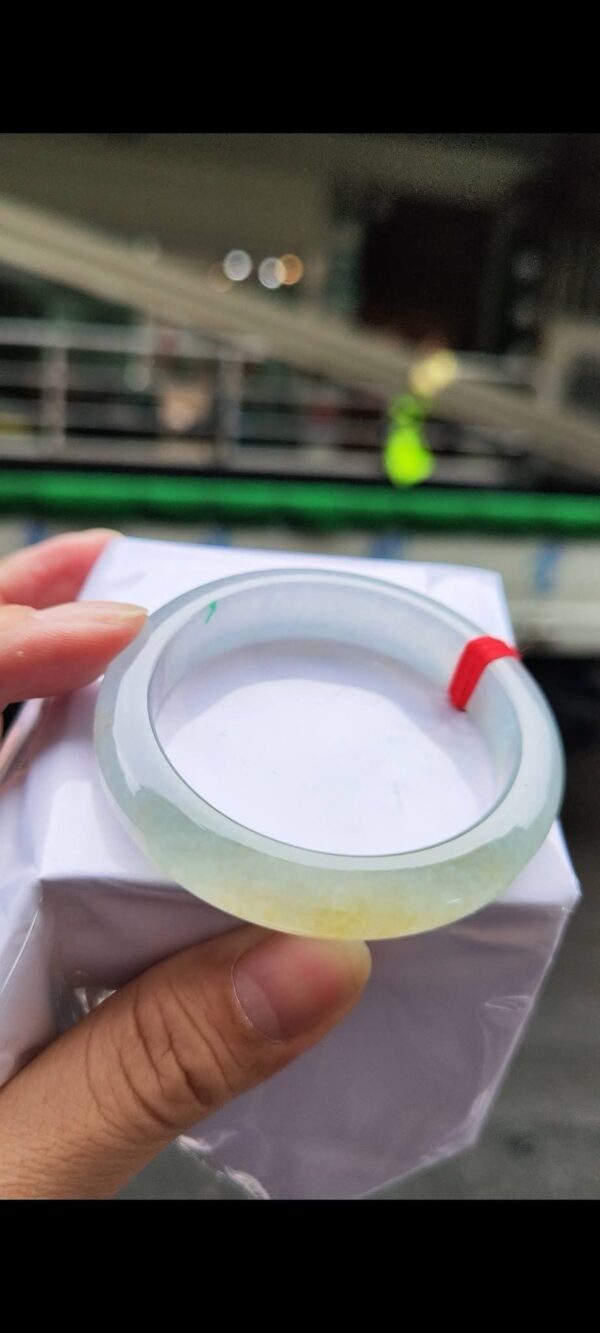 ✨  放光玻璃種三彩 正圈厚庄手鐲💚 天然緬甸玉A貨