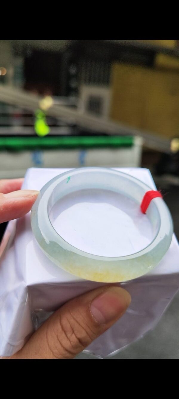 ✨  放光玻璃種三彩 正圈厚庄手鐲💚 天然緬甸玉A貨