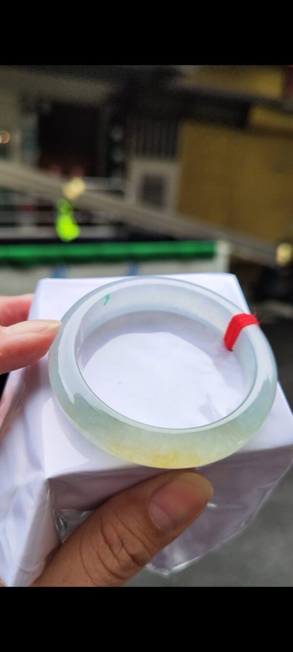 ✨  放光玻璃種三彩 正圈厚庄手鐲💚 天然緬甸玉A貨