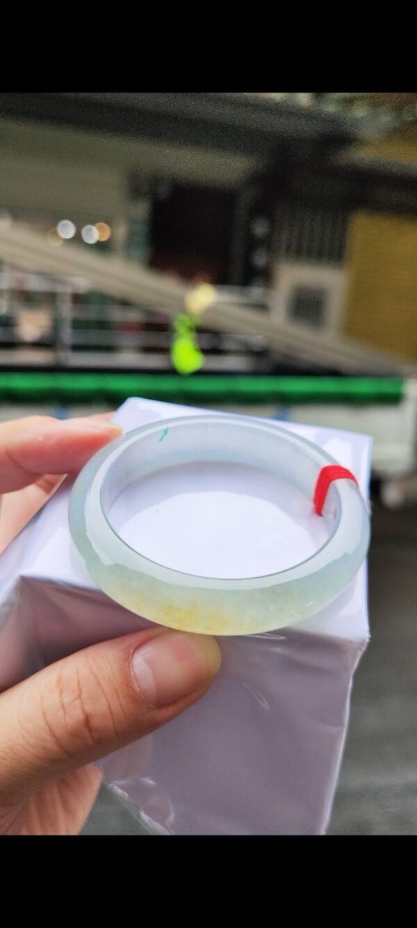 ✨  放光玻璃種三彩 正圈厚庄手鐲💚 天然緬甸玉A貨