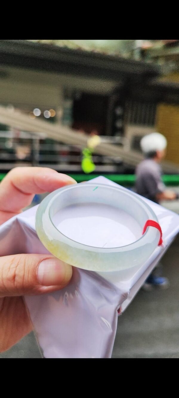 ✨  放光玻璃種三彩 正圈厚庄手鐲💚 天然緬甸玉A貨