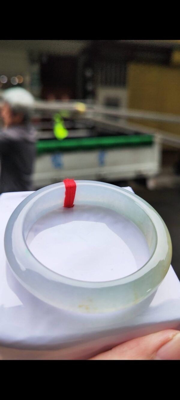 ✨  放光玻璃種三彩 正圈厚庄手鐲💚 天然緬甸玉A貨