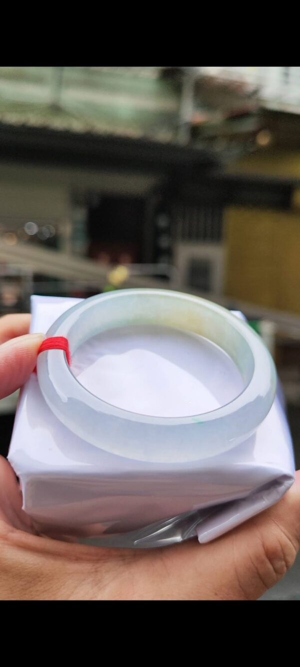 ✨  放光玻璃種三彩 正圈厚庄手鐲💚 天然緬甸玉A貨