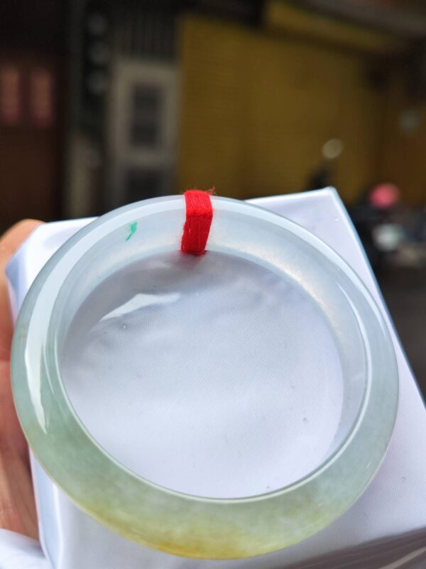 ✨  放光玻璃種三彩 正圈厚庄手鐲💚 天然緬甸玉A貨