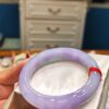 🌸 粉紫羅蘭正圈手鐲｜天然緬甸玉A貨 🌸