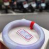 🌸 濃豔粉紫羅蘭正圈手鐲｜天然緬甸玉A貨 🌸