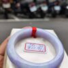 🌸 濃豔粉紫羅蘭正圈手鐲｜天然緬甸玉A貨 🌸