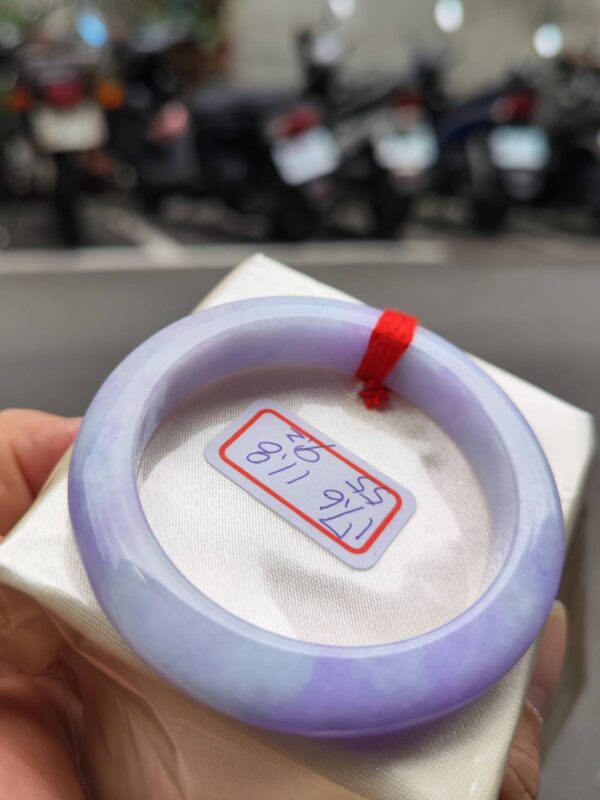 🌸 濃豔粉紫羅蘭正圈手鐲｜天然緬甸玉A貨 🌸