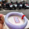 🌸 濃豔粉紫羅蘭正圈手鐲｜天然緬甸玉A貨 🌸