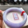 🌸 濃豔粉紫羅蘭正圈手鐲｜天然緬甸玉A貨 🌸