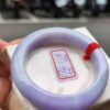 🌸 濃豔粉紫羅蘭正圈手鐲｜天然緬甸玉A貨 🌸