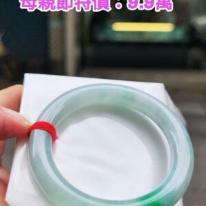 ✨  冰芙蓉種飄陽綠 正圈圓骨手鐲