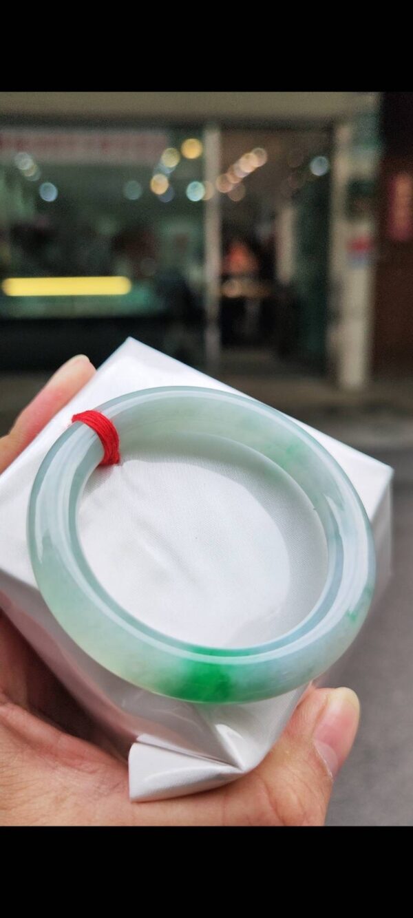 ✨  冰芙蓉種飄陽綠 正圈圓骨手鐲