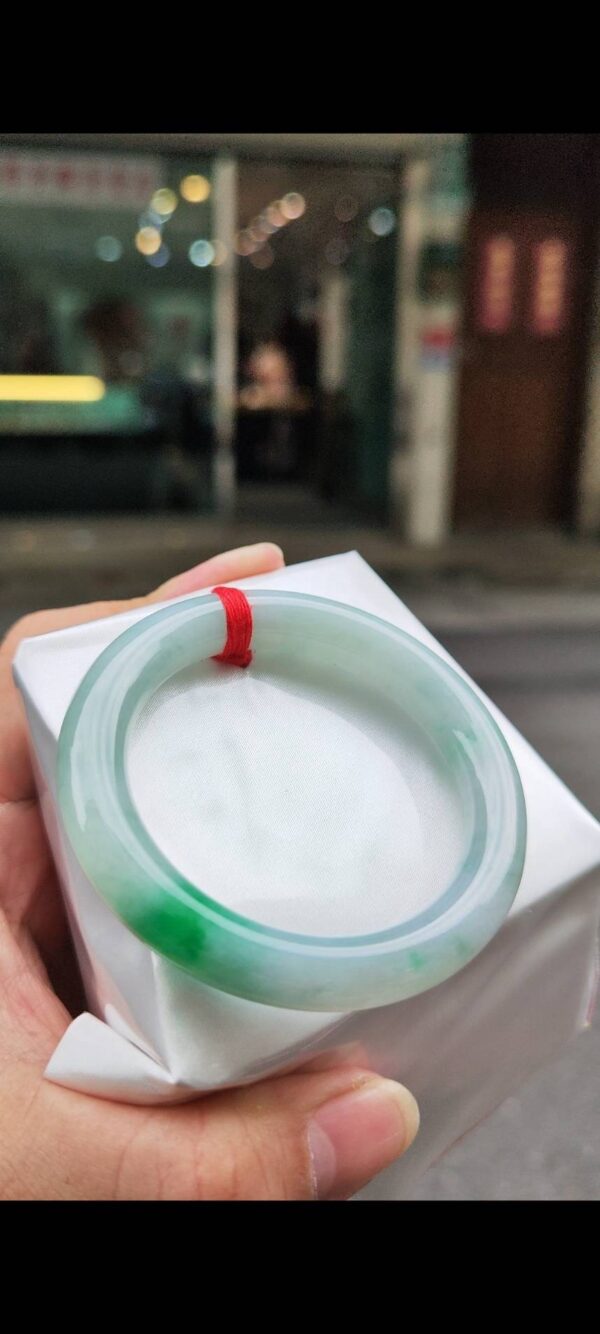 ✨  冰芙蓉種飄陽綠 正圈圓骨手鐲