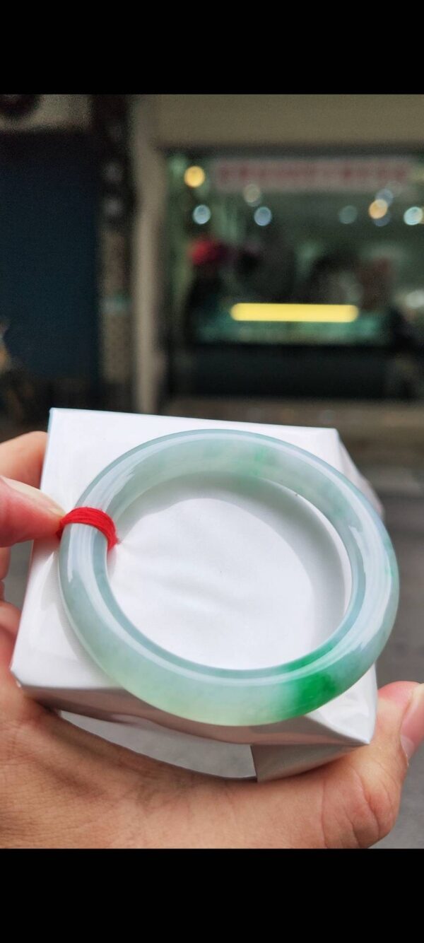 ✨  冰芙蓉種飄陽綠 正圈圓骨手鐲