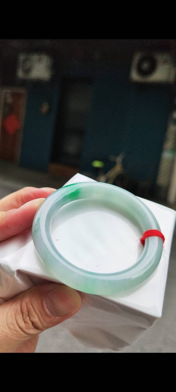 ✨  冰芙蓉種飄陽綠 正圈圓骨手鐲