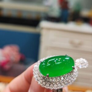 💎 天然緬甸玉A貨玻璃種正陽綠大蛋面
