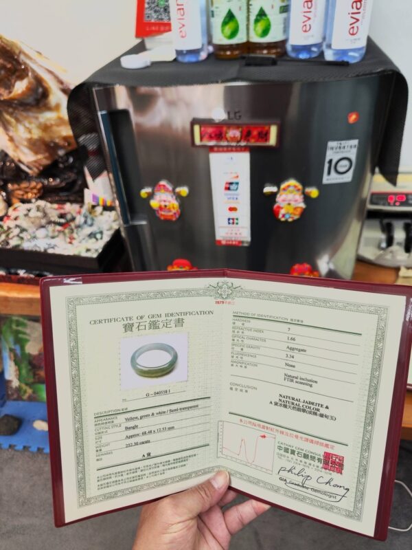 ✨ 冰玻種飄蜜黃正圈手鐲 ✨
💛天然緬甸玉A貨