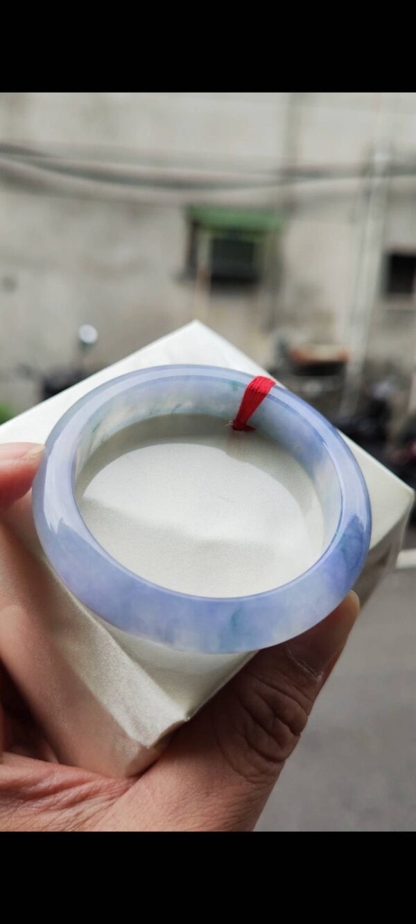 🌸 冰種紫羅蘭正圈手鐲｜天然緬甸玉A貨 🌸