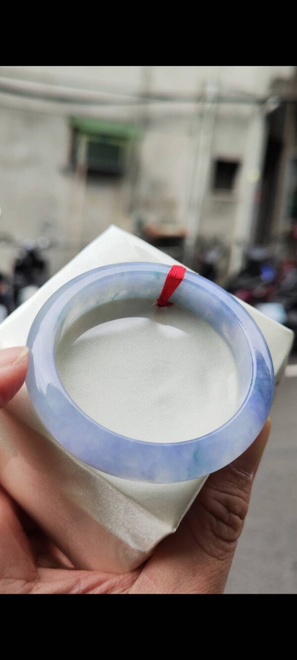 🌸 冰種紫羅蘭正圈手鐲｜天然緬甸玉A貨 🌸