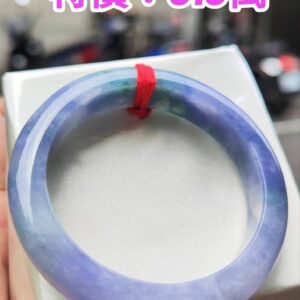 🌸 濃豔紫羅蘭正圈手鐲｜天然緬甸玉A貨 🌸