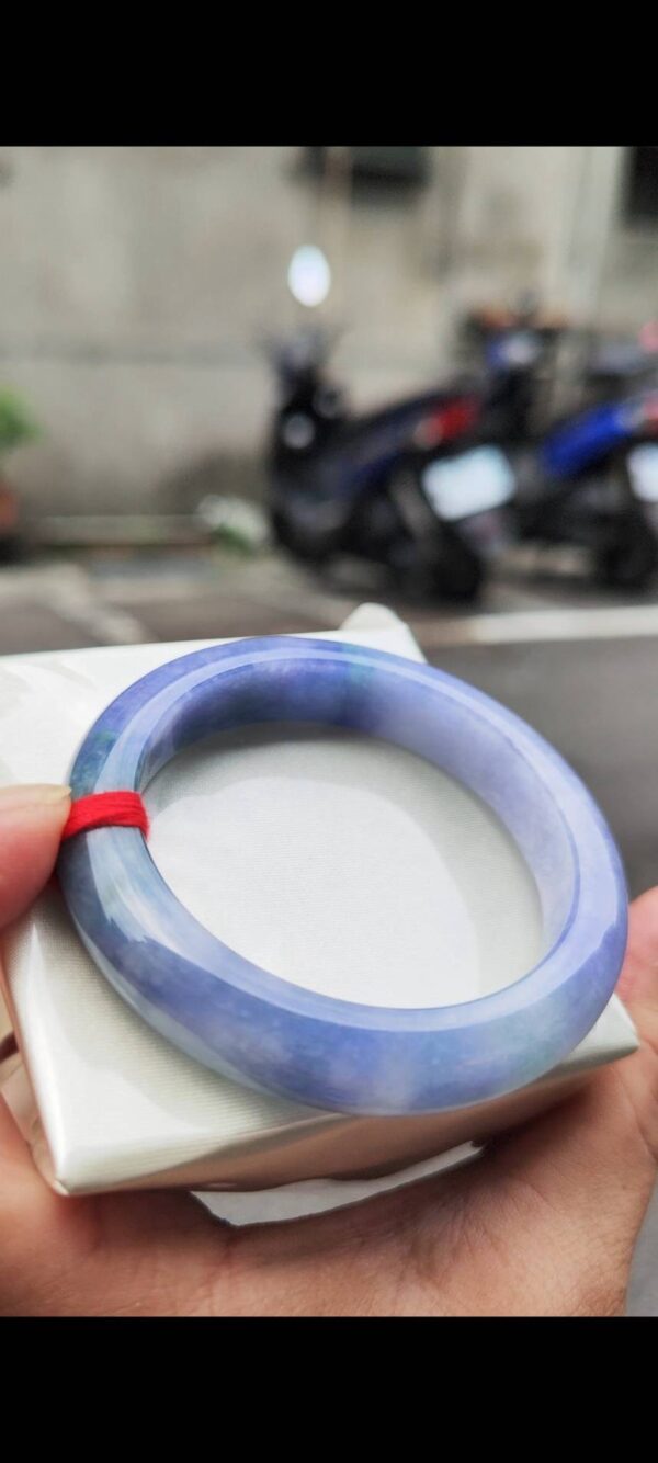 🌸 濃豔紫羅蘭正圈手鐲｜天然緬甸玉A貨 🌸