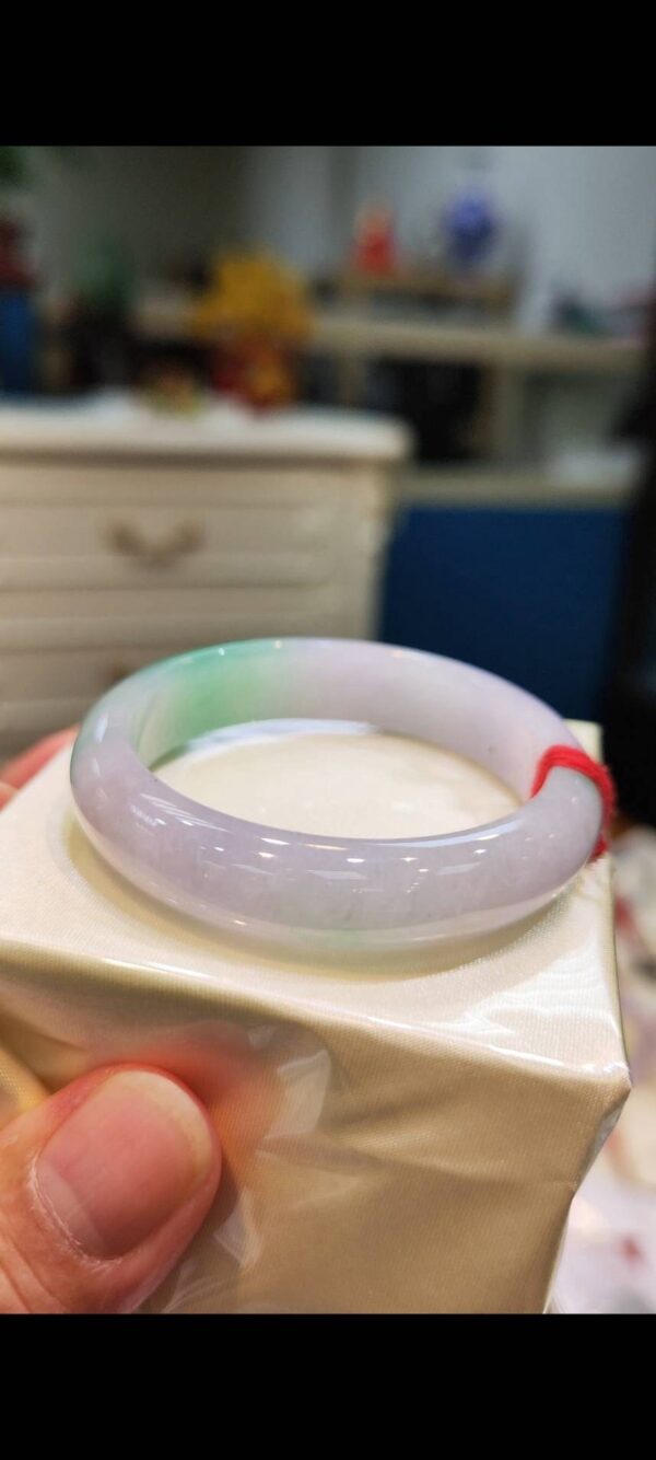 🌸 紫羅蘭春彩正圈手鐲｜天然緬甸玉A貨 🌸