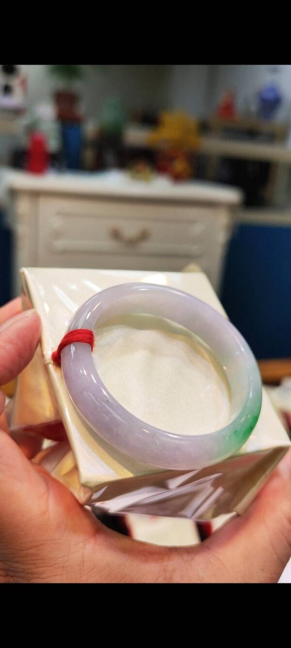 🌸 紫羅蘭春彩正圈手鐲｜天然緬甸玉A貨 🌸