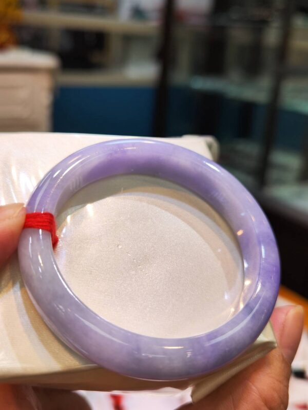 🌸 濃豔紫羅蘭正圈手鐲｜天然緬甸玉A貨 🌸