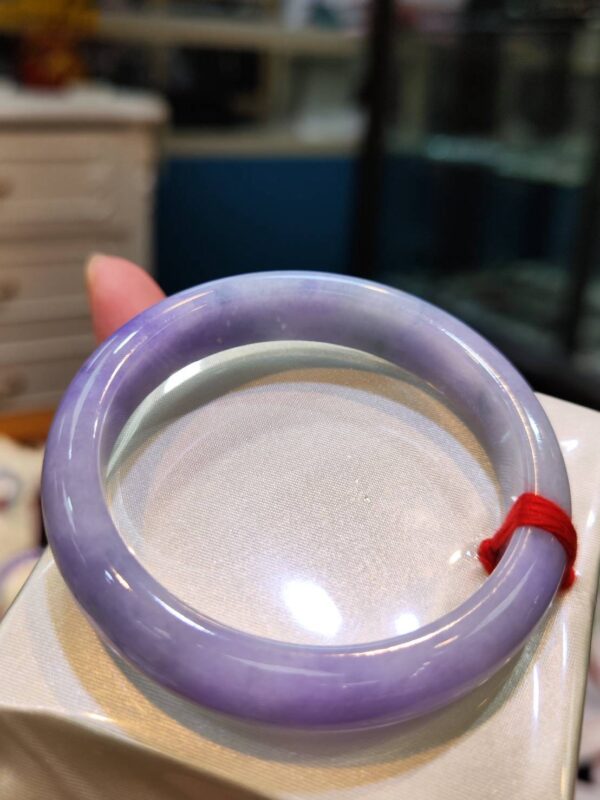 🌸 濃豔紫羅蘭正圈手鐲｜天然緬甸玉A貨 🌸