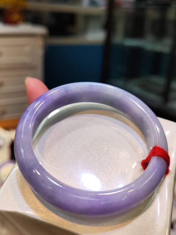 🌸 濃豔紫羅蘭正圈手鐲｜天然緬甸玉A貨 🌸
