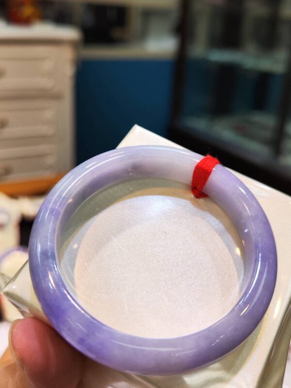 🌸 濃豔紫羅蘭正圈手鐲｜天然緬甸玉A貨 🌸