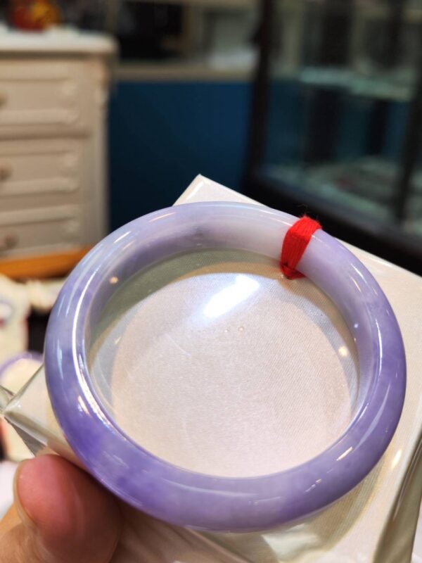 🌸 濃豔紫羅蘭正圈手鐲｜天然緬甸玉A貨 🌸