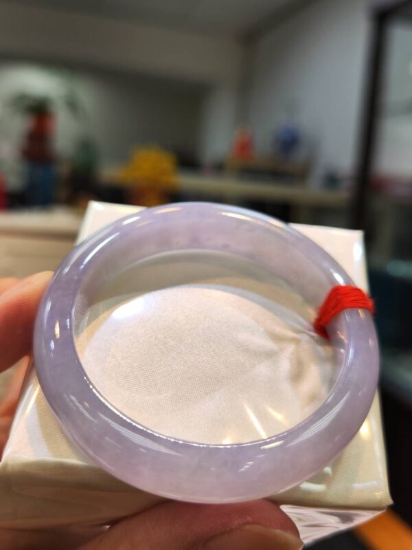 🌸 冰種紫羅蘭正圈手鐲｜天然緬甸玉A貨 🌸