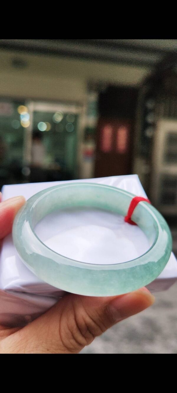 ✨ 藍水 冰玻種正圈手鐲 ✨💚 天然緬甸玉A貨