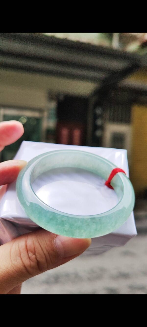 ✨ 藍水 冰玻種正圈手鐲 ✨💚 天然緬甸玉A貨
