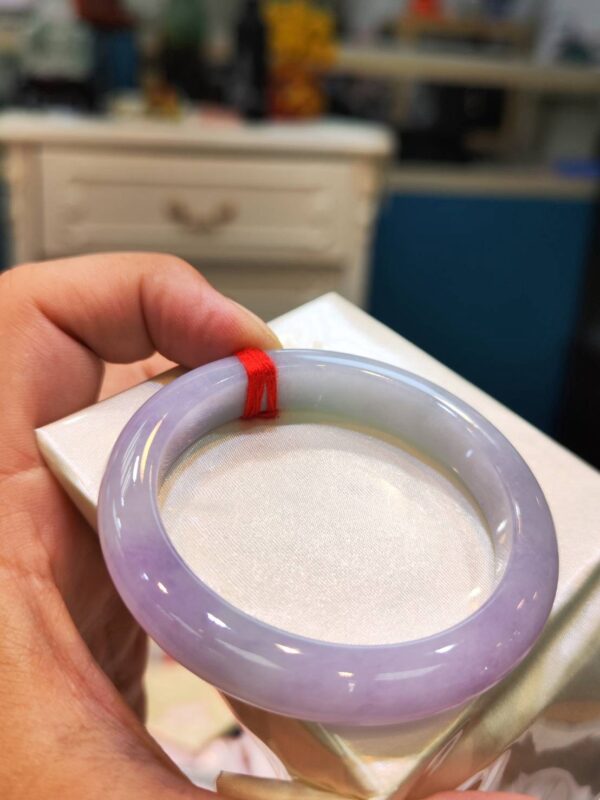🌸 冰透紫羅蘭手鐲｜天然緬甸玉A貨 🌸