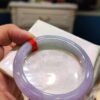 🌸 冰透紫羅蘭手鐲｜天然緬甸玉A貨 🌸