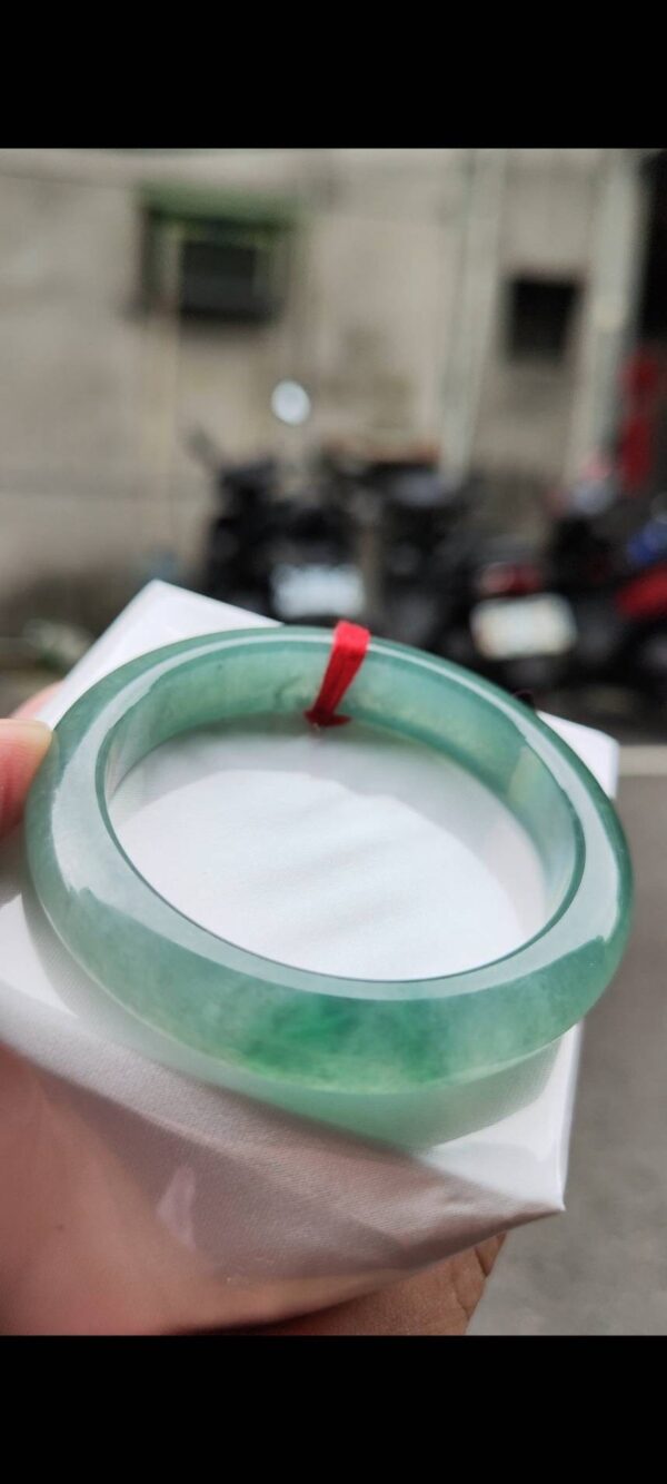 ✨ 藍水冰玻種正圈手鐲 ✨💚 天然緬甸玉A貨