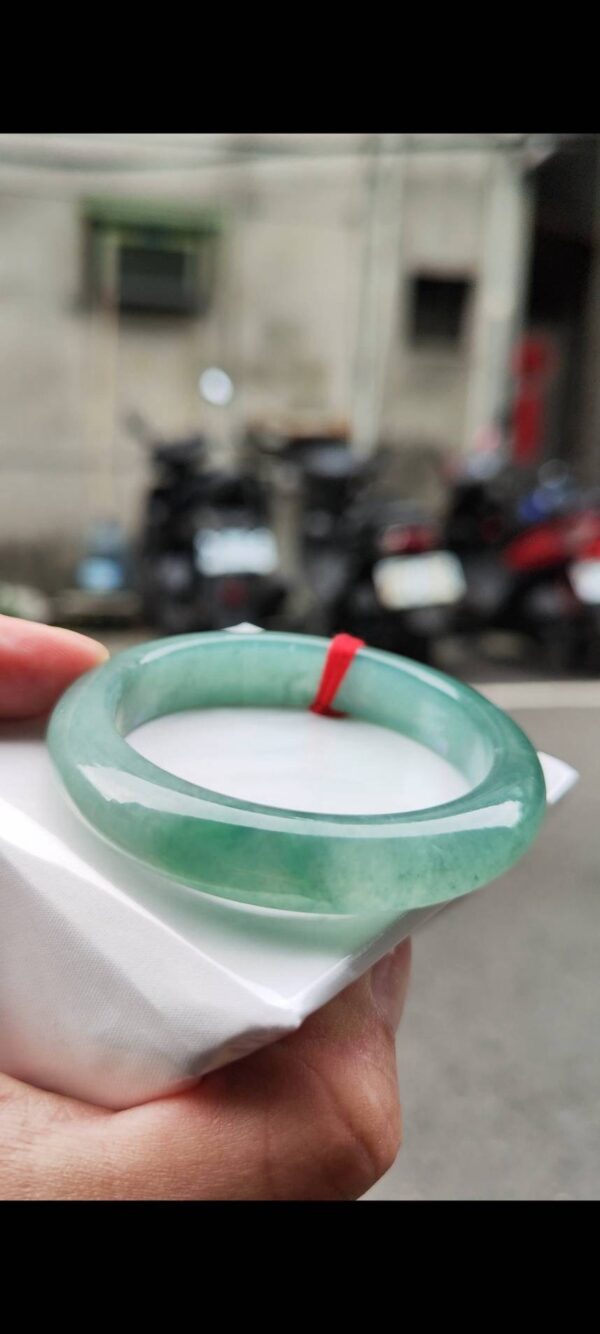 ✨ 藍水冰玻種正圈手鐲 ✨💚 天然緬甸玉A貨