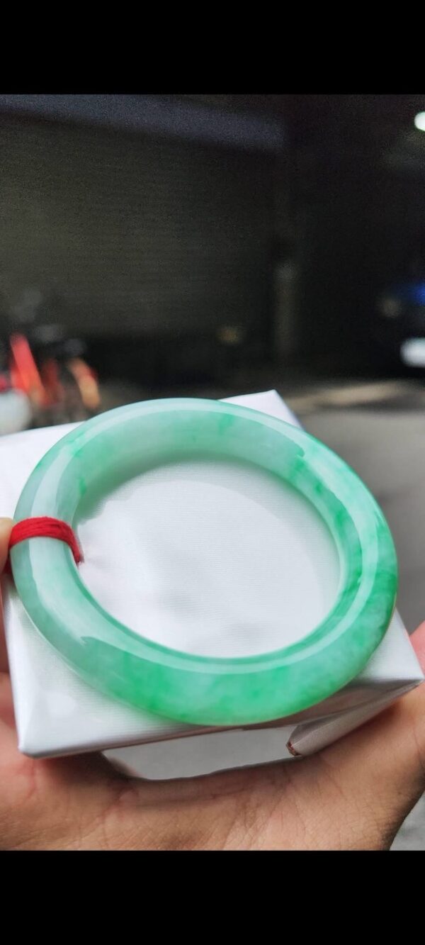 ✨  圓骨飄陽綠 正圈手鐲💚 天然緬甸玉A貨