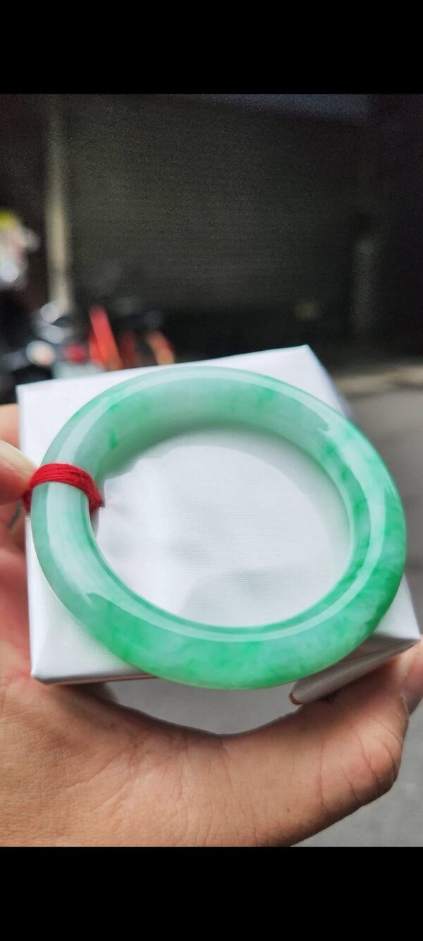 ✨  圓骨飄陽綠 正圈手鐲💚 天然緬甸玉A貨