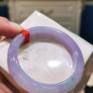 🌸 濃豔粉紫羅蘭春彩手鐲｜天然緬甸玉A貨 🌸