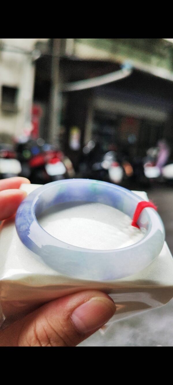 🌸 莫奈花園紫羅蘭 手鐲｜天然緬甸玉A貨 🌸