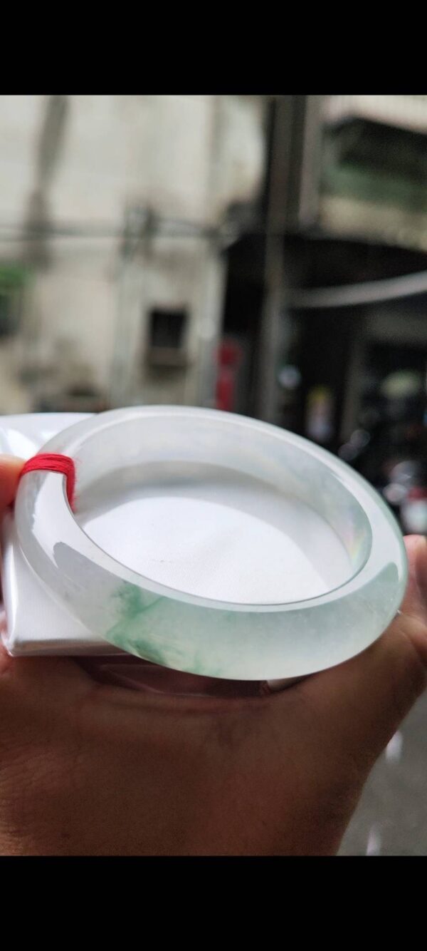 ✨ 大手圍放光玻璃種飄花 正圈厚庄手鐲